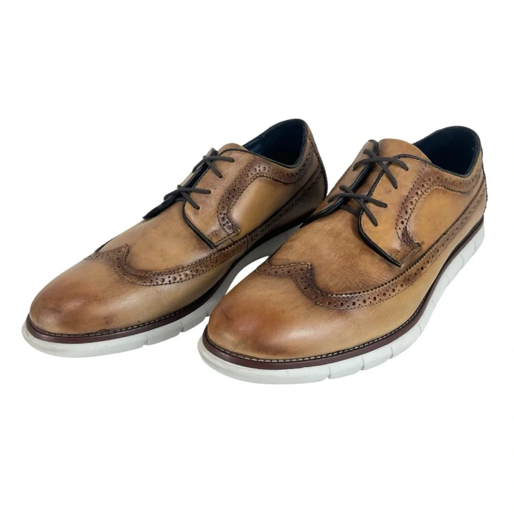 Johnston &‎ Murphy Men 11M Milson Longwing Full-Grain Leather Rubber Sole Shoe